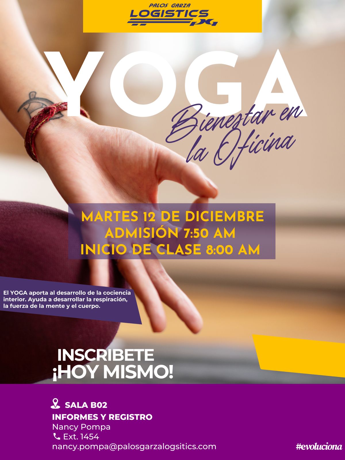 YOGA/BIENESTAR EN LA OFICINA.